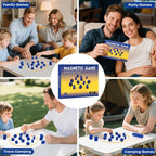 Magnet Game with String, Magnetic Chess Game for Family & Party & Travel & Camping - Puzzle Strategy Games, 2 Player Games for Kids & Adults