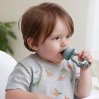 2 Pack Baby Fruit Food Feeder + Breastmilk Popsicle Molds,Baby Teethers,BPA Free,3 Sizes,2mm Fine Holes to Prevent Choking,Perfect for Teething Relief & Infant Solid Food Introduction,3 M+(Ether/Sage)