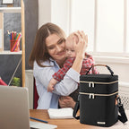 Breastmilk Cooler Bag with Ice Pack Fits 6 Baby Bottles Up to 9 Ounce