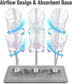 NiHome Baby Bottle Drying Rack with Diatomite Base & Stainless Steel Frame, Foldable Countertop Organizer Holds 9 Bottles, Space-Saving Stand for Water Bottles, Lids, Reusable Bags & More