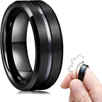 EDC Fidget Slider Fidget Toy Adult Stress Relief Metal Ratchet Ring Jewelry ADHD Recreational Fidget Toy Tactile Coin (Black, 11)