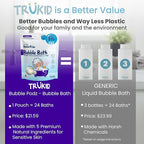 TruKid Bubble Podz Bubble Bath for Kids, Toddlers, & Babies, Tear Free Gentle & Refreshing Bath Bomb for Sensitive Skin with Natural Moisturizers, Non-Toxic, pH Balanced, Yumberry Scent (24 Podz)