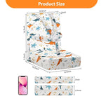 Toddler Booster Seat for Dining Table, Adjustable 5 Point Safety Buckle Kids Toddler Booster Seat with Backrest, Waterproof Non-Slip Bottom Portable Travel Increasing Cushion for Chair (White)