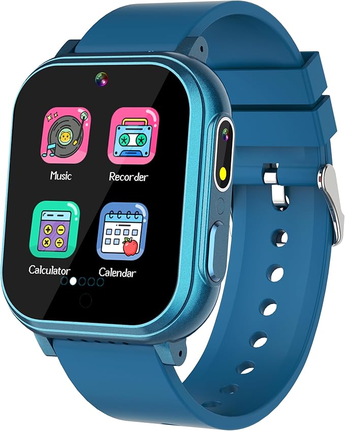 Upgrade Kids Smart Watch for Kids with 32 Puzzle Games HD Camera Video MP3 Player Audio Book Pedometer Flashlight 12/24 hr Kids Watches Gift for 4-12 Year Old Boys Toys for Kids