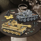 1030 Piece WW2 Army Tanks Toy Building Sets,Create a German Panzer 38T and a German Tiger Tank Toys,Adult Collectible Model Tanks Sets to Build,Christmas Birthday Gifts for Boys,Teens,Adults