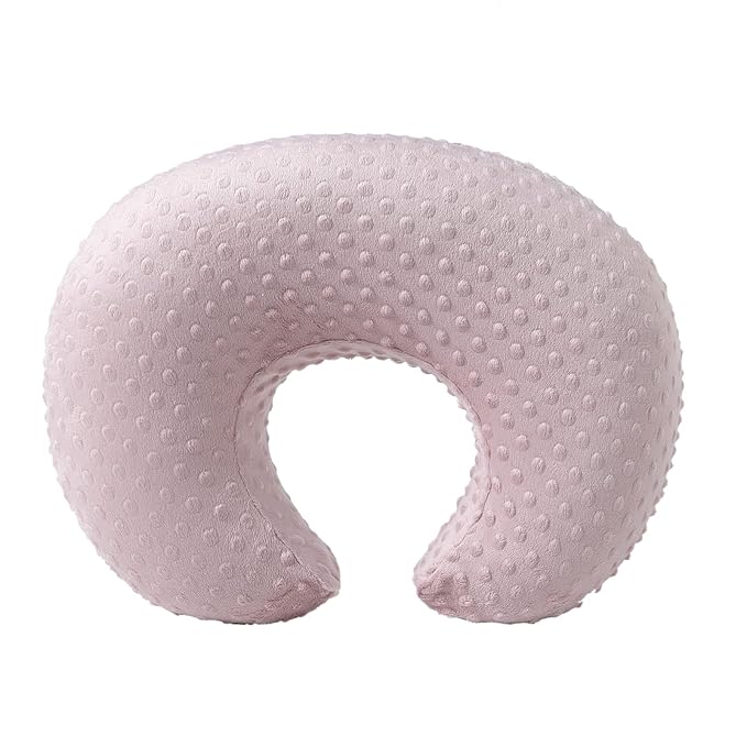 Baby Nursing Pillow and Body Positioner with Premium Slipcover for Breastfeeding for Baby Boys and Girls, Feeding Pillow with Breathable Comfortable Pillowcase (Sepia Rose)