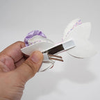 Birthday Hair Bow for Baby Girls 1 2 3 4 5 6 Years Sprinkle Decorations Party Hair Accessories for Two 2nd Birthday Purple Rose