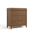 Graco Sasha 3-Drawer Chest with Changing Table Topper (Hazelnut) – GREENGUARD Gold Certified, Nursery Bedroom Wood Chest with Spacious Storage, Interlocking Drawer System, Pre-Installed Tracks