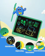 TEKFUN LCD Writing Tablet for Kids Boys Toys, 12 Inch Erasable Doodle Board Colorful Drawing Pad, Board Games Outdoor Travel Toys Gifts for Toddlers Boys Adults (Green)