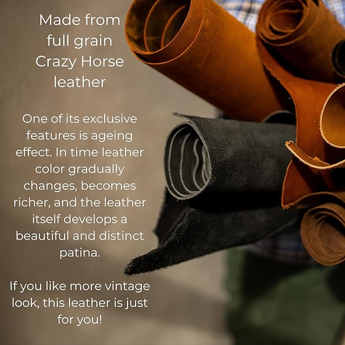 Family Passport Holder Compatible with Airtag Tracker Full Grain Leather Passport Wallet Cover with a Place for Airtag for Secure Travel Documents Storage. Black Color. CITYSHEEP