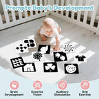 Car Seat Toys for Babies 0-6 Months,Hanging Rattle Toys for Crib Mobile, Baby Spiral Hanging Stroller Black and White High Contrast Toys for Newborn 0 3 6 9 12 Months Baby Boys Girls (Set-2)