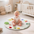 Montessori Baby Play Mat for Early Learning, Tummy Time Playmat, Activity Mat with 5 Development Zones, for Motor Skills & Sensory Development, Baby Essentials Gift