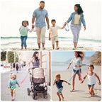 Accmor Toddler Leash with Key Lock, 2 in 1 Upgraded Anti Lost Wrist Link, 2 Packs Reflective Baby Leash with 360 Degree Rotating Connector and Adjustable Bracelet for Babies Boys Girls (6.56ft)