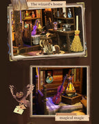 Book Nook Kit - DIY Miniature House Dollhouse 3D Puzzles for Adults and Teens - Gifts for Family and Friends Bookshelf Decor Tiny House Model Build with LED Light (BV02-011)