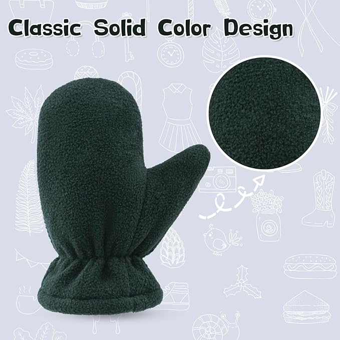 BAVST Baby Toddler Winter Mittens Girls Warm Fleece Lined Gloves Kids Sherpa Lined Mittens for Boys