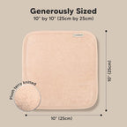 6-Pack Baby Washcloths - Soft Absorbent Viscose from Bamboo Wash Cloths for Babies, Kids, Toddlers, Infant, Newborn Bath Towels, Gentle on Sensitive Skin, 10x10 Reusable Face Towels (Peachy)