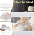 BABY JOY Bed Rails for Toddlers, Extra Long, Swing Down Safety Bed Guard for Convertible Crib, Folding Baby Bedrail for Kids Twin, Double, Full Size Queen & King Mattress (71", White)