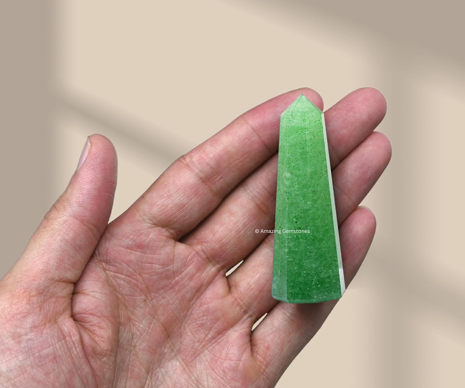 Amazing Gemstone Green Strawberry Quartz Crystal Towers ~ Natural Healing Crystal Point Obelisk for Reiki Healing and Crystal Grid (2 to 3 INCH)
