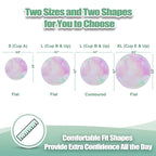 wegreeco Nursing Breast Pads (14 Pack) + Laundry Bag & Travel Storage Bag, 4.7 inch - Washable & Reusable Breastfeeding Nursing Pads (Plain Shape, Watercolors, Large)