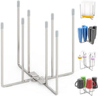 Retractable Bottle Drying Rack, Baby Bottle Drying Rack, Collapsible Cup Draining Rack, Reusable Storage Bag Dryer with Non-Slip Bottom - Stainless Steels