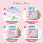 Toddler Gifts Talking Flash Cards for 1 2 3 4 5 Year Old Boys and Girls, Autism Sensory Toys for Autistic Children, Learning Educational Montessori Speech Therapy, 296 Pro Words Pink