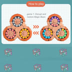 YUDANSI Magic Bean Puzzle Toy, Rotating Magic Bean Fidget Toys 2-in-1, Magic Ball Brain Teaser STEM Game, Gift for Kids Boys Girls Age 3+, 5-7, 8-12, Teen, Adult for Holiday Birthday Graduation Gifts