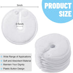 100 Pieces G Tube Pads G Tube Button Covers Peg Feeding Supplies Feeding Pads Holder Peritoneal Abdominal Soft Absorbent Button Covers Holder for Nursing Care
