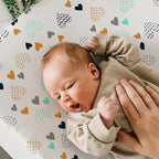 BROLEX Changing Pad Covers for Baby: Boy Girls Ultra Stretchy Soft 2 Pack Heart Pattern