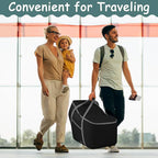 Infant Car Seat Travel Bag Fit Nuna Pipa All Model Car Seat and Base, Fit Doona Baby Stroller, Padded Car Seat Bags for Air Travel, Gate Check Bag with Side Pocket, 5 Protective Feet, Storage Bag