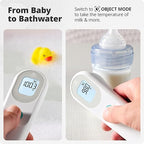 Greater Goods No-Touch Infrared Digital Thermometer for Adults, Kids, and Babies, Forehead Thermometer with Ergonomic Grip, Fever Alarm, White