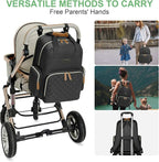 Diaper Bag Backpack with Changing Station, Baby Diaper Bag Organizer for Moms Dads Large Baby Changing Bags