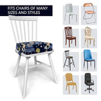 Toddler Booster Seat for Dining Table, Portable Booster Seat for Kitchen Chair, 4 Inch High-Density Foam Cushion with Adjustable Safety Straps and Non-Slip Bottom, Perfect for Kids Travel and Daily