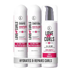 Love Ur Curls - Shampoo & Conditioner Set with All in One Curl Cream Styler for Curly Hair, 3 Step System for Repair and Moisturizing
