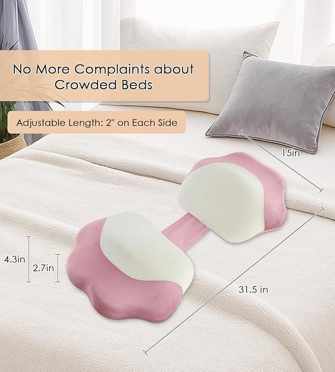 Pregnancy Pillows for Sleeping, Memory Foam Maternity Pillow Support for Back Belly HIPS, Adjustable Travel Wedge Pillow for Pregnant Women, Side Sleeping Pregnant Pillows with Velvet Cover
