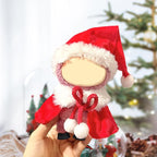 Christmas 17cm Doll Clothing Set Includes Hat + Top + Shoes Cute and Fashionable Doll Outfit Suitable for 17cm Dolls (Doll Not Included)