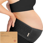 KeaBabies Maternity Belly Bands for Pregnant Women - Soft & Breathable Pregnancy Belly Support Band, Adjustable Maternity Belt for Back, Pelvic Support, Comfortable, Easy to Use (Midnight Black, 2XL)