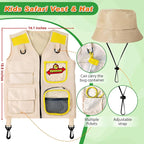 Kids Explorer Kit & Bug Catcher Kit, Kids Camping Gear for Kids, Outdoor Exploration Set with Vest & Hat, Ideal Outdoor Camping Adventure Toys for Ages 3 4 5 6 7 8 Boys Girls