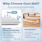 Baby Play Mat for Summer,1.3 Thick Memory Foam Cooling Floor Tummy Time Mat, Soft & Breathable, Non-Slip Rectangular for Toddlers’ Playtime & Rest(Grey,59"x79")