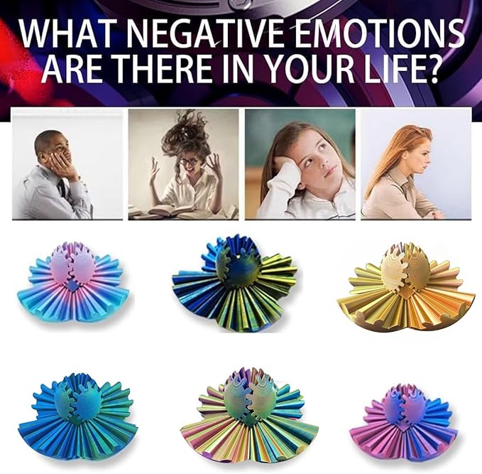 Gear Ball, 4.2in 3D Printed Gear Ball Spin Ball Cube Fidget Toys, Gear Sphere, Gear Ball Fidget Toy, Stress Ball, GearSphere Desk Toy, Fidget Balls, Gear Toy for Anxiety Relaxing (Laser Green Blue)