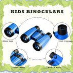 Libima 24 Pcs Binoculars for Kids Educational Compact Kids Binoculars with Neck String Toddler Telescope for Boys Girls Learning Bird Watching Camping Hiking Travel Safaris Birthday Gifts(Blue)