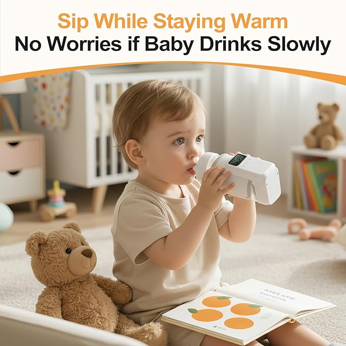 Portable Outdoor Travel Bottle Warmer Breast Milk & Formula Bottle Warmer Keeps Milk Warm While Feeding On-The-Go Temperature Control Precise Temperature Regulation Locks in Nutrients