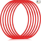 Shappy 6 Pcs Exercise Hoop Detachable Adjustable Plastic Toy Playground Toys Colored Hoop Circles for Teens Games Gymnastics Dog Agility Equipment Party Decor