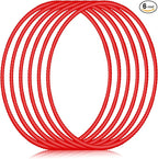 Shappy 6 Pcs Exercise Hoop Detachable Adjustable Plastic Toy Playground Toys Colored Hoop Circles for Teens Games Gymnastics Dog Agility Equipment Party Decor