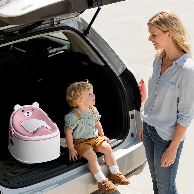 3-in-1 Toddler Potty Training Toilet for Boys & Girls - Convertible Potty Chair with Step Stool for Toddlers 1-3, Anti-Slip Design Toddler Toilet Seat - Removable & Easy to Clean