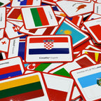 Menique Flags of Europe Memory Matching Game – 100 Cards (50 Pairs) with Flag, Country & Capital – Educational Geography Game for Kids and Adults
