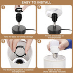 Small Table Lamp with LED Bulb - 3 Color Temperatures for Bedroom, Nightstand, Minimalist Night Stands, Desk, Kids, Living Room, Office, Dorm