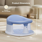 Baby Bath Seat for Babies 6 Months & Up - 360°Protection Bath Seats for Babies Sitting Up | Baby Infants Bath Chair with Temperature Alert & Cushion | Toddler Bath Seat Newborn Baby Bathtub Seat