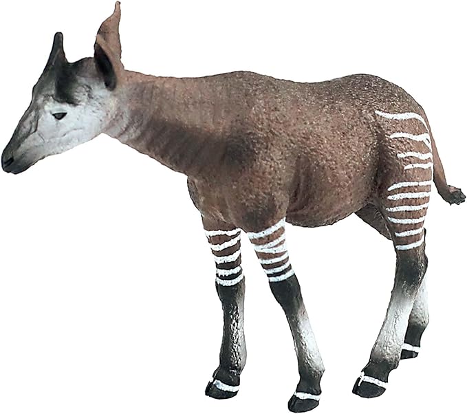 FUNSHOWCASE African Jungle Animals Male Okapi Toy Figure Realistic Plastic Figurine Height 3.5-inch