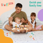 Stoie's Owl Drum Set for Babies and Toddlers 3-5 Years Old- Wooden Percussion Musical Instruments for Kids with Cymbals, Tambourines, Drumsticks, Durable, Safe to Play, Clear Sound, Easy-to asseble