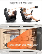 Lamicall Baby Car Mirror for Backseat - [2025 Safest Triangle Hook Clip] Acrylic Car Seat Mirror for Rear Facing, 360° Rotation & Wide Clear View, 3S Quick Install, Newborn Baby Essentials Accessories